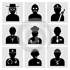 People occupations icons