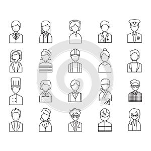 people and occupations. Vector illustration decorative design