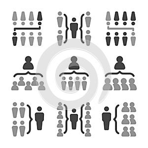 People organization icon set