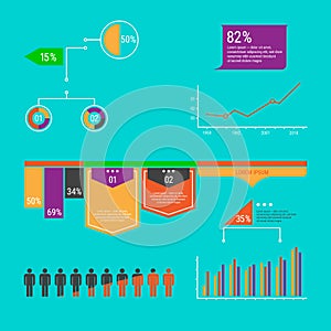 People and Other Infographic Elements Set. Vector Design Elements Set for You Design