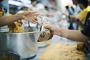 People outreach to donate food from volunteers : conceptual beggar