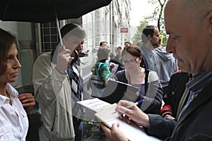 People perturbed by the actions of the police