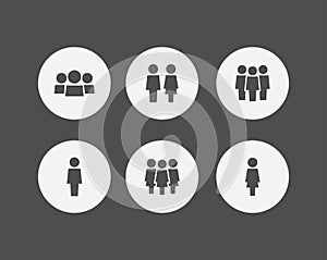 People pictogram icon set