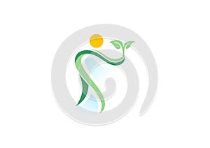 People,plant,spa,logo,natural health wellness,ecology symbol icon