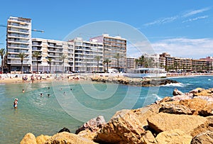 People at Playa del Cura beach