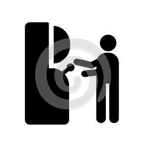 People playing Arcade game icon icon. Trendy People playing Arcade game logo concept on white background from Recreational games