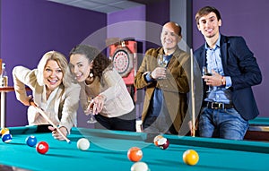 People playing billiard