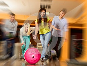 People playing bowling