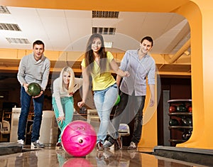 People playing bowling