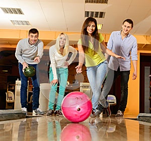 People playing bowling