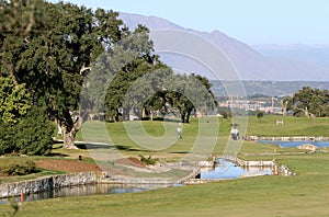 People playing golf in Spain