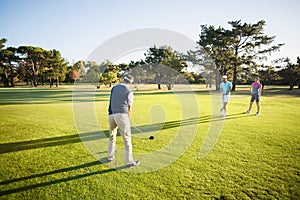 People playing golf together