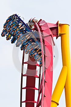 People playing roller coaster