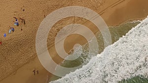 People Playing Surfing Waves Crashing North Shore Pacific Ocean Oahu