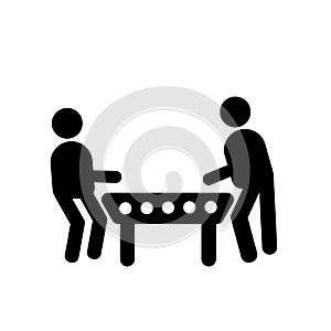 People playing Table football icon icon. Trendy People playing T