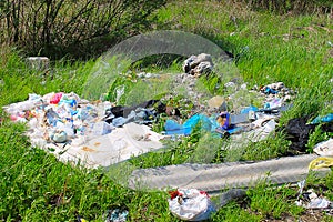 People pollute the environment photo