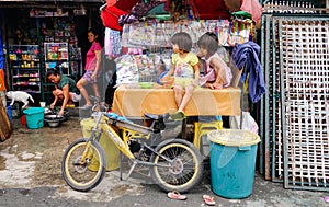 People at the poor house in Manila, Philippines