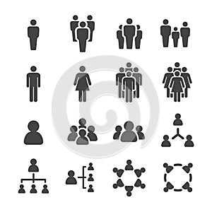 People and population icon set