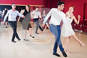 People practicing vigorous jive