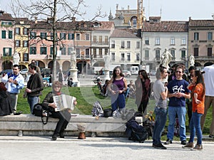 People in Prato della Valle, Padova (Padua), Italy