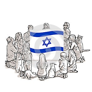 People pray for Israel