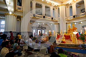 People praying and have benediction to Luangpho Ph