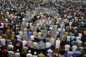 People praying in a Mosque - Jakarta, indonesia