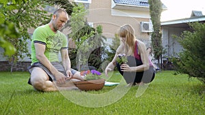 People prepare pot and soil for replant plants