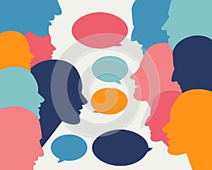 People profile heads.