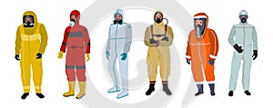 People in protective clothing