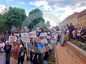 People protesting against abusive deforestation