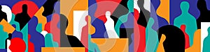 people psychology abstract vector illustration background design element