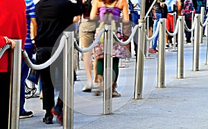 People queuing