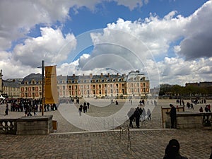 The esplanade before the entrance of the Chateaux de Versailles in Paris