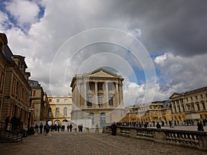 The esplanade before the entrance of the Chateaux de Versailles in Paris