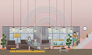 People and relations concept vector flat illustration