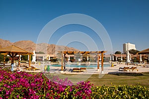 People relax in the hotel, Taba, Egypt