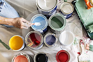 People renovating the house paint colours