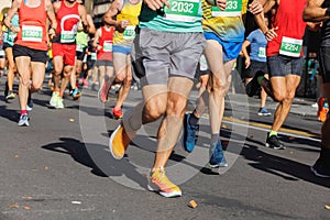 People Running in City Marathon