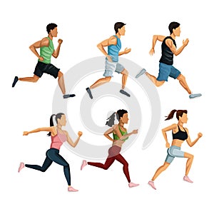 People running icons