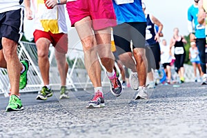 People running marathon