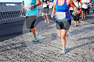 People running marathon