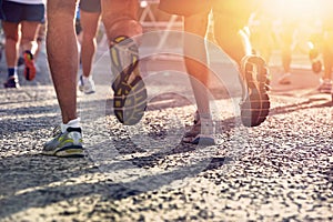 People running marathon