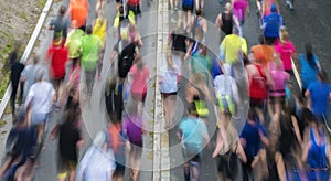 People running the Stockholm marathon