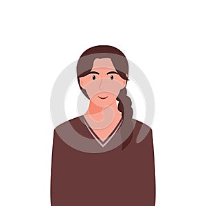 People\'s faces of woman with happy smiling humans. Avatars. Set of user profiles. Colored flat vector illustration