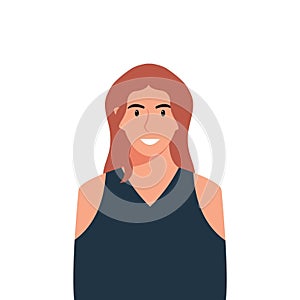 People\'s faces of woman with happy smiling humans. Avatars. Set of user profiles. Colored flat vector illustration