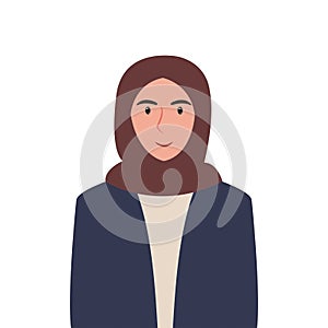 People\'s faces of woman with happy smiling humans. Avatars. Set of user profiles. Colored flat vector illustration