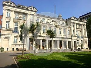 The People`s Palace, now the Queen`s Building, QMLU Queen Mary University of London, Mile End Road, London, designed by E. R. Rob