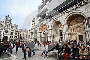 People on San Marco square