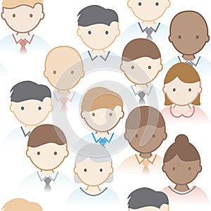 People seamless pattern vector. Social diversity.